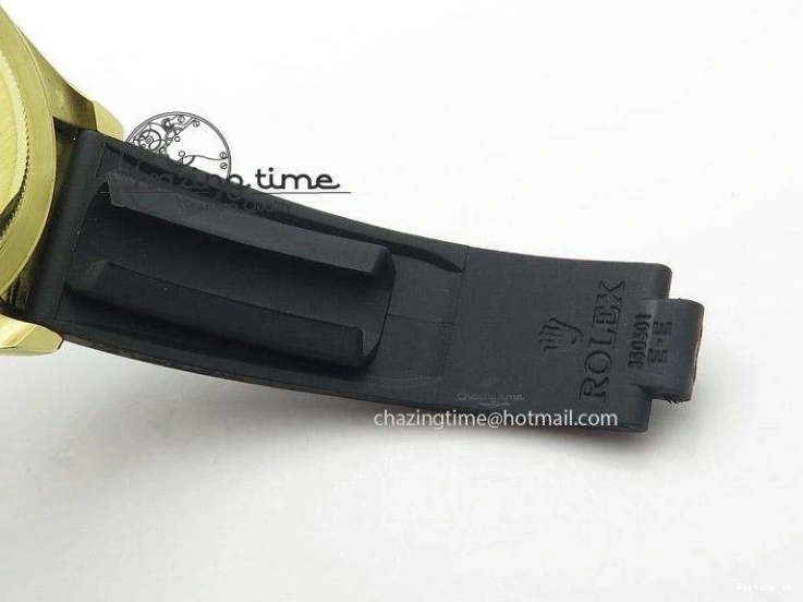 0105 Stylish Daytona YG BP Maker Gold Dial Sticks Markers On Rubber Strap A7750@ 4012